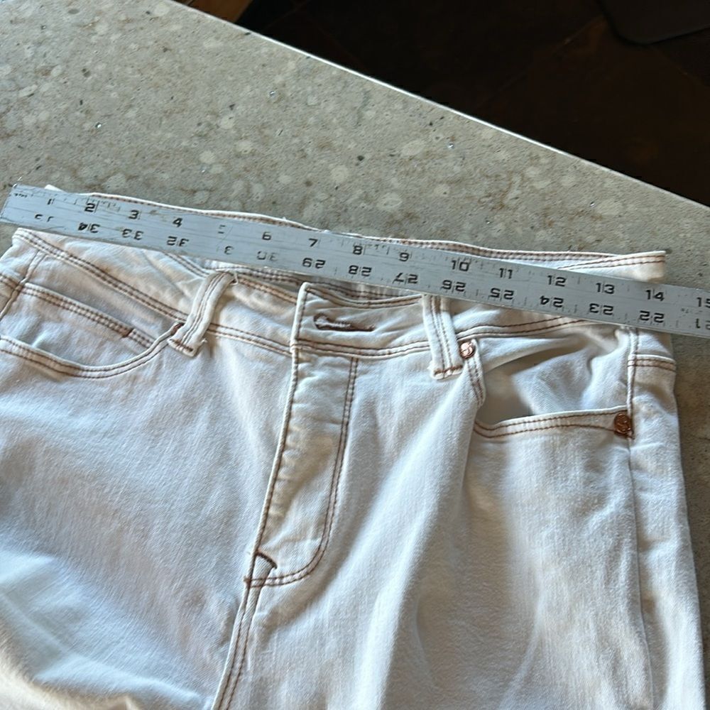 Lola Jeans Kate crew high rise four way 360 comfort stretch Lively ECRU size 4 - Picture 12 of 13